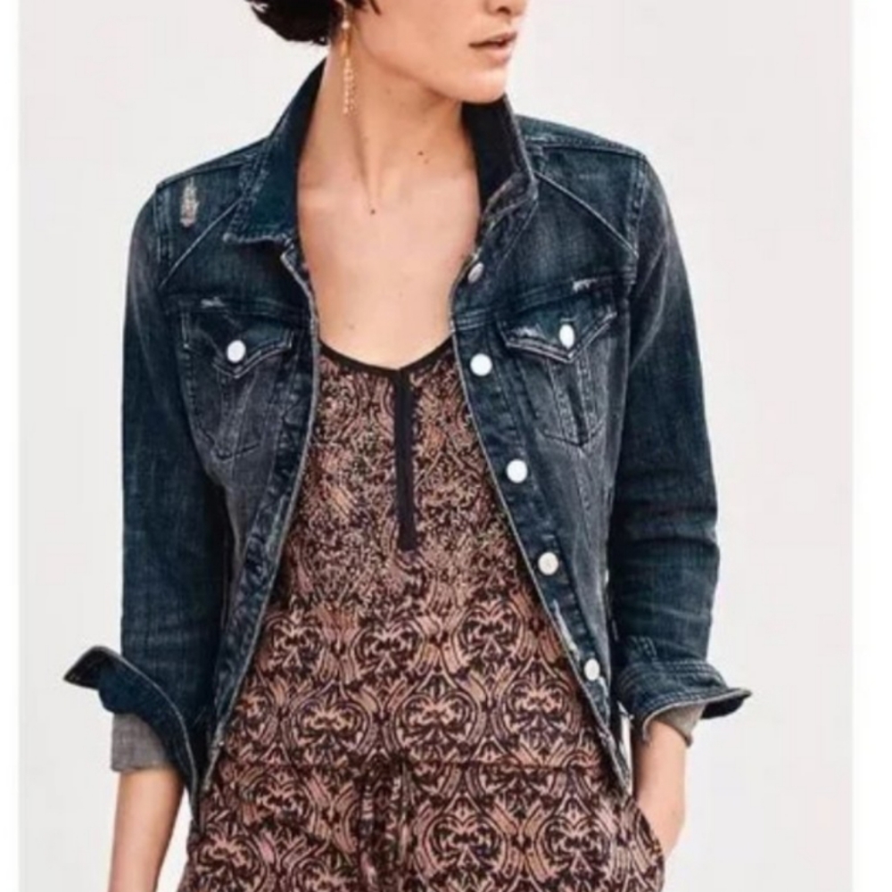 Pilcro and the letterpress jean denim jacket S